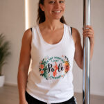 Soospiry Design camiseta tirantes blanca addicted pole dance