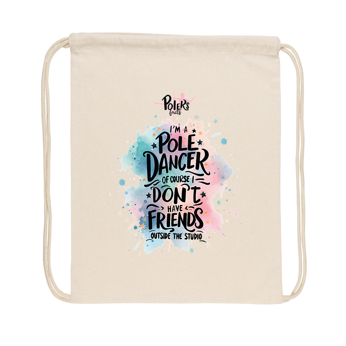 Pole dance bag, pole dance drawstring backpack, addicted polers, pole humor