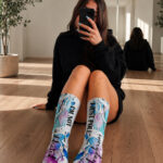 Calcetines pole dance morado acuarela - Soospiry Design