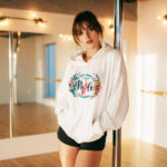 Hoodie pole dance Addicted blanco - Soospiry Design