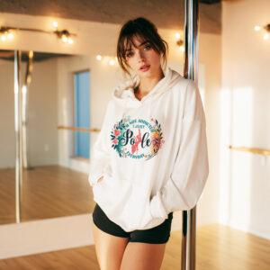 Hoodie pole dance Addicted blanco - Soospiry Design
