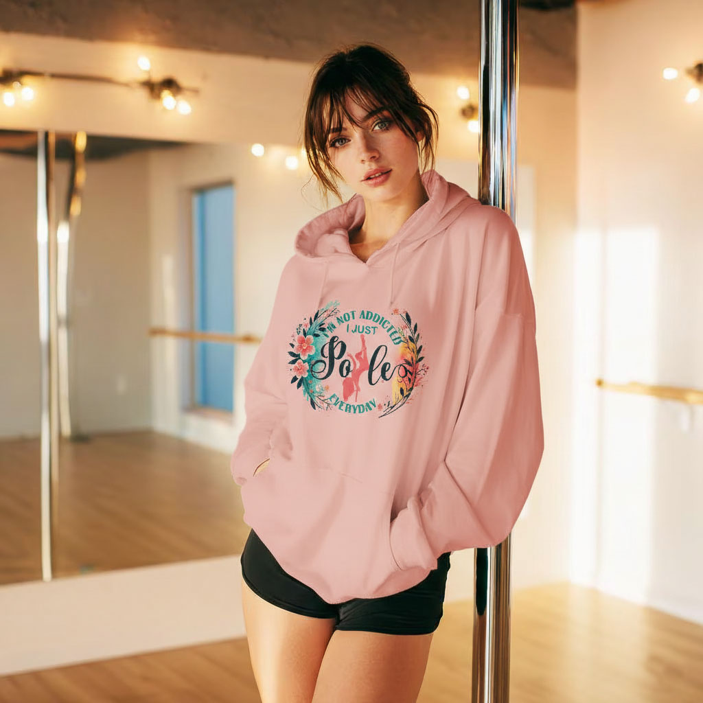 Hoodie pole dance Addicted rosa - Soospiry Design