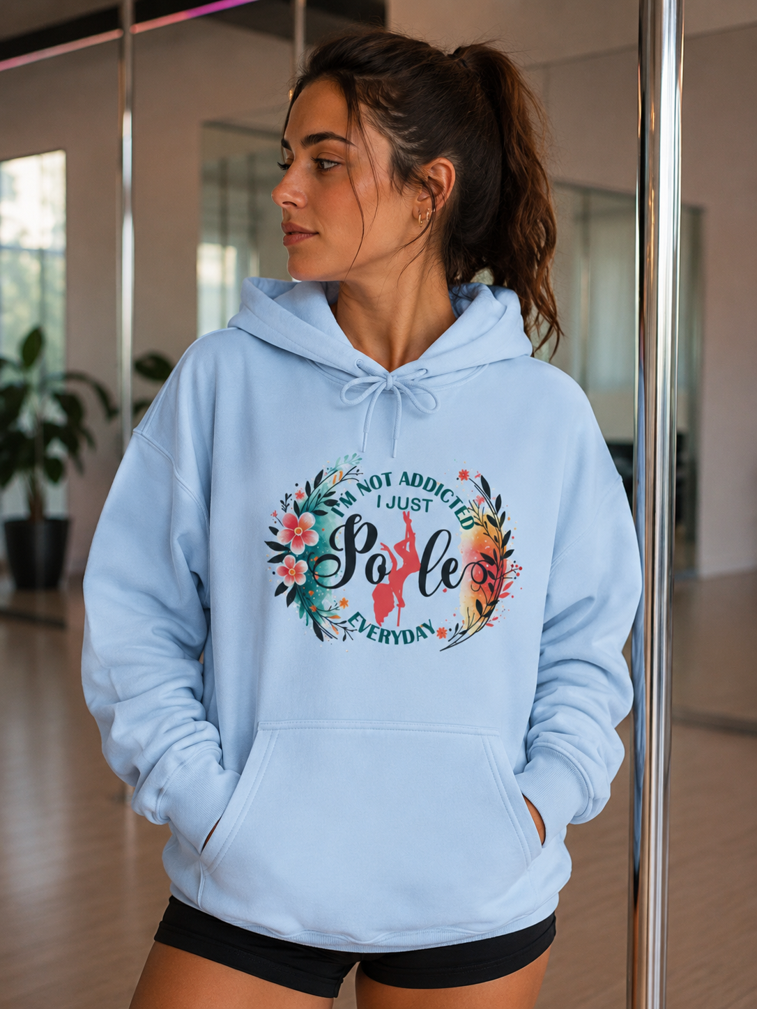 Soospiry Design sudadera con capucha pole dance addicted