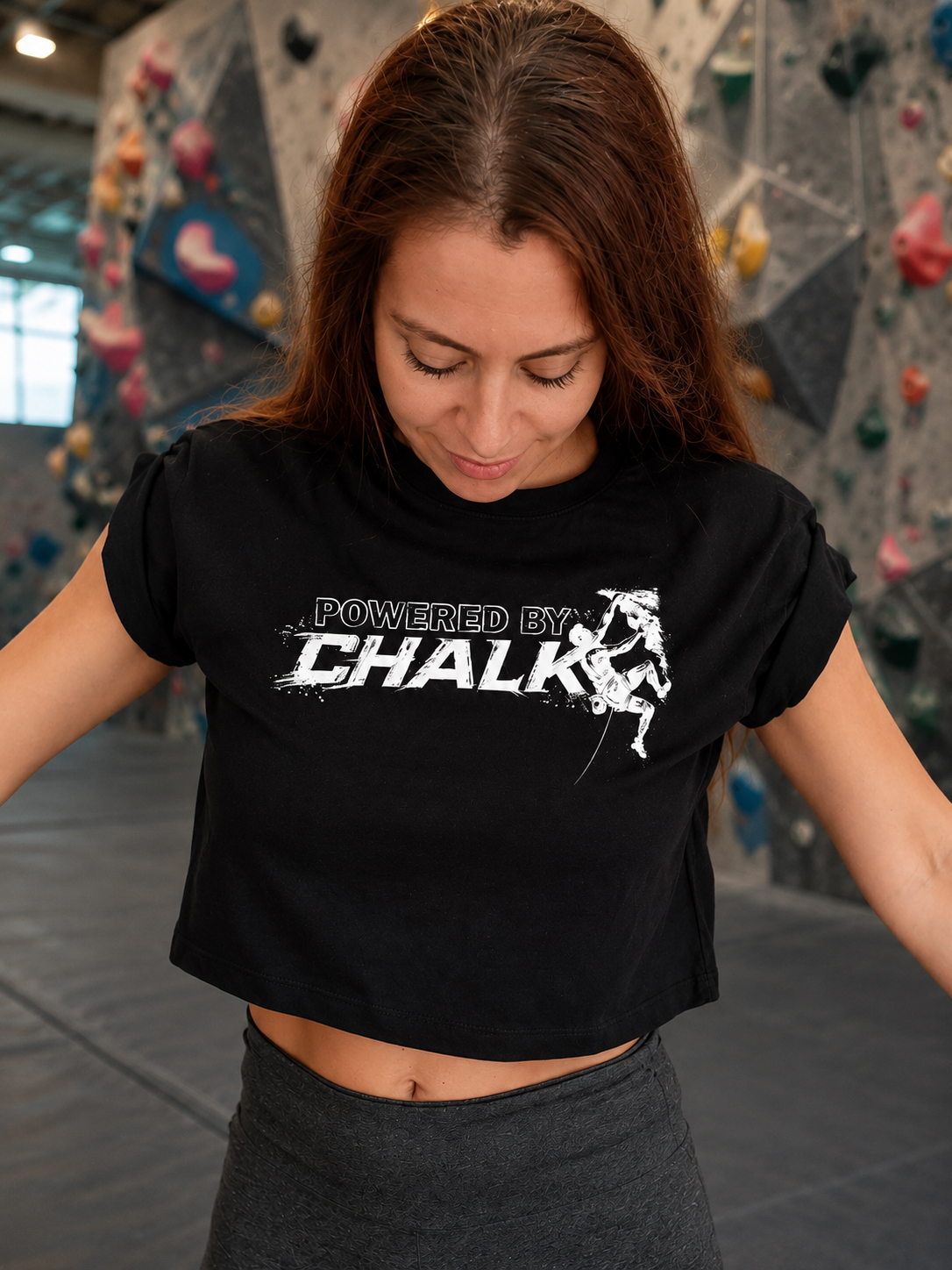 Crop top rocodromo powered by chalk Soospiry Design