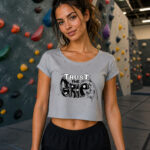 Crop top Trust the grip black Soospiry Design