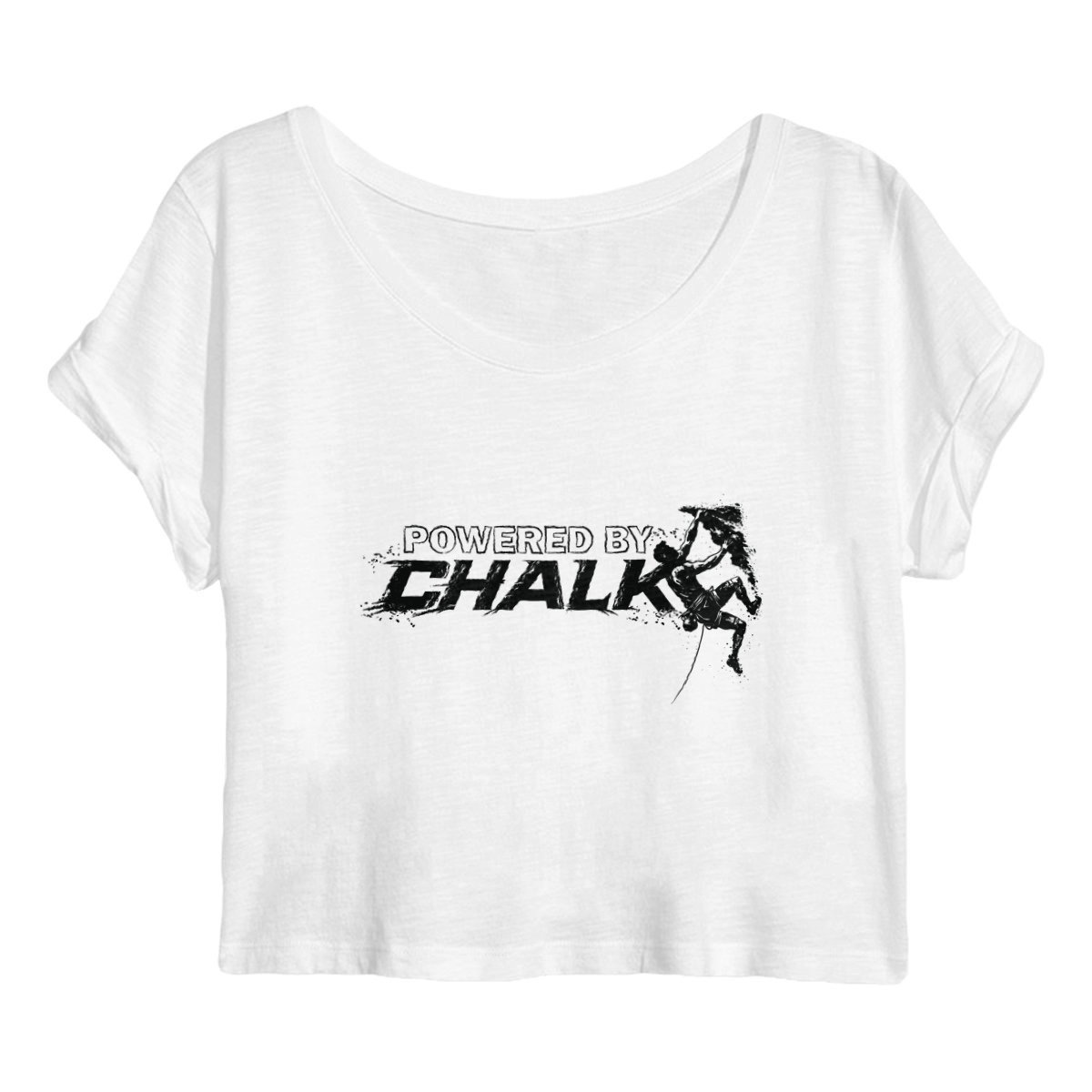 Crop top v powered by chalk Soospiry Design