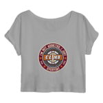 Soospiry Design crop top escalada addicted climb grey