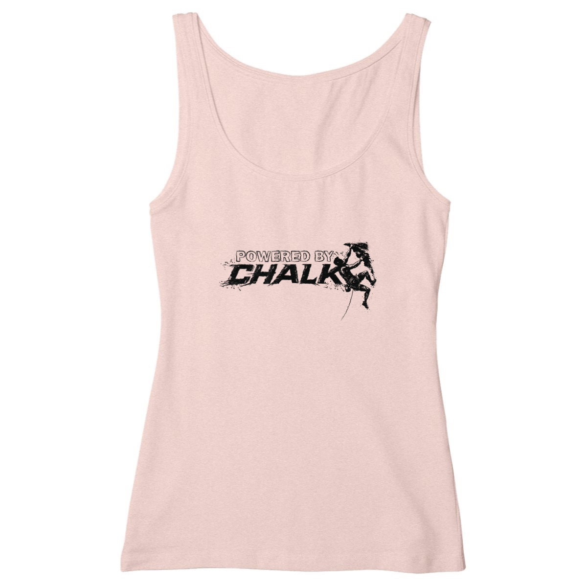 Soospiry Design Camiseta tirantes escalada para rocodromo Powered by chalk