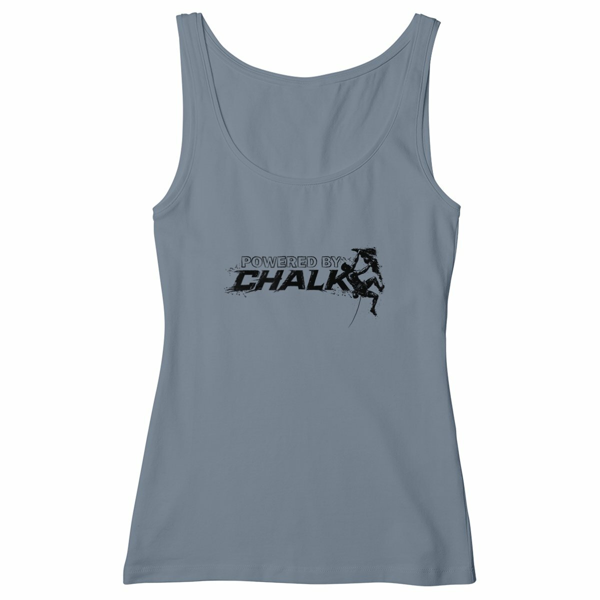 Soospiry Design Camiseta tirantes escalada para rocodromo Powered by chalk