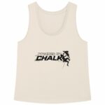 Soospiry Design Camiseta holgada tirantes Powered by chalk para escalada, boulder, rocodromo
