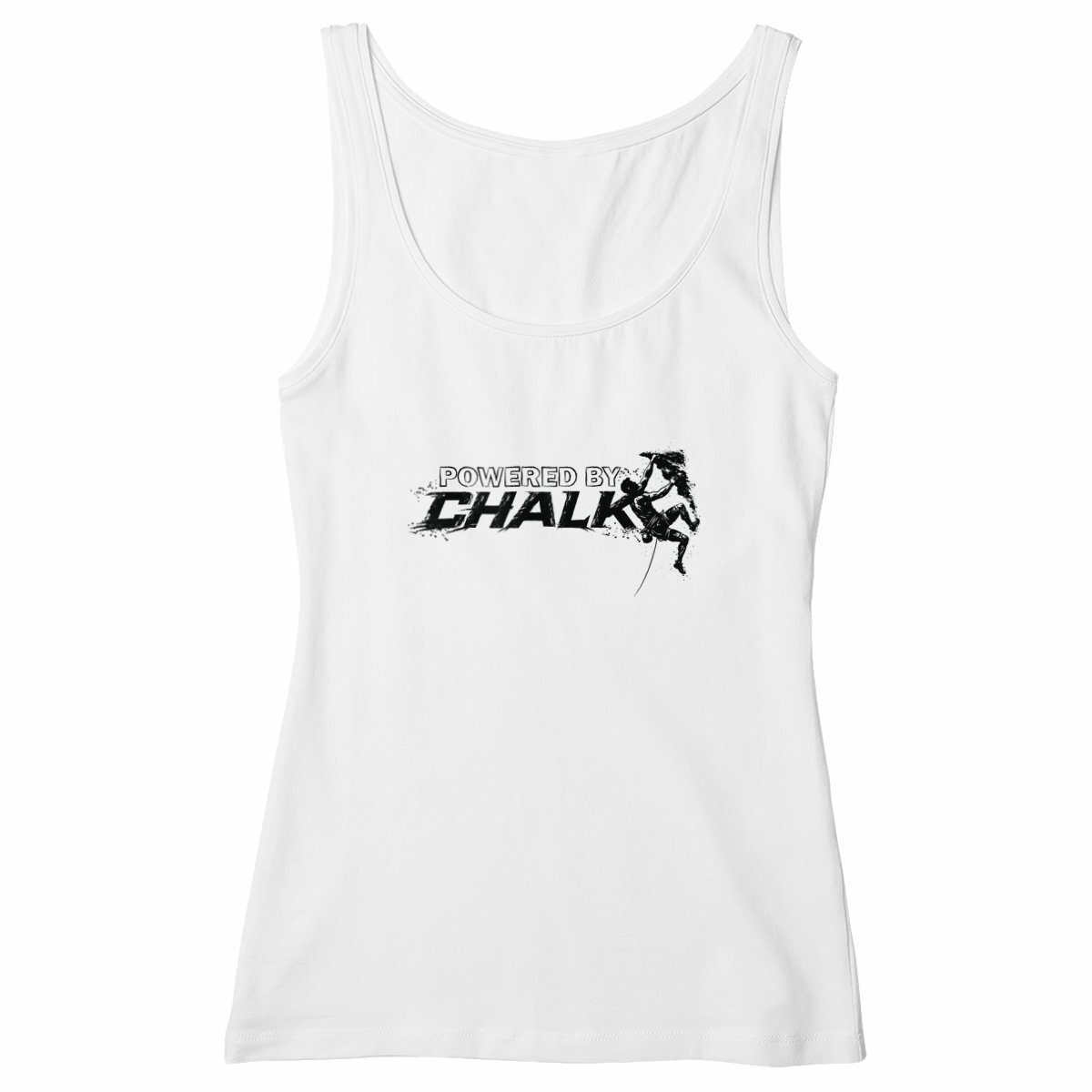 Soospiry Design Camiseta tirantes escalada para rocodromo Powered by chalk