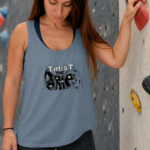 Soospiry design camiseta tirantes slim boulder mujer trust the grip