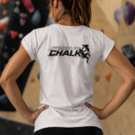 Soospiry Design camisera mujer rocodromo blanca Powered by chalk