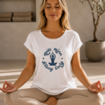Soospiry Design camiseta mujer ecologica yoga quiet mind strong body