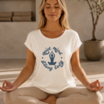 Soospiry Design camiseta mujer ecologica yoga quiet mind strong body