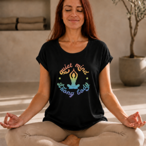 Camiseta mujer - Yoga arcoíris