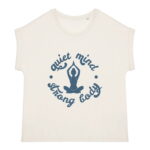 Soospiry Design camiseta mujer ecologica yoga quiet mind strong body