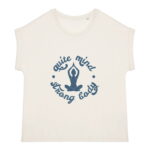 Soospiry Design camiseta mujer ecologica yoga quite mind strong body