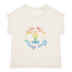 Cuffed woman t-shirt yoga rainbow