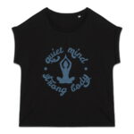 Soospiry Design camiseta mujer ecologica yoga quiet mind strong body