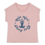 Soospiry Design camiseta mujer ecologica yoga quiet mind strong body