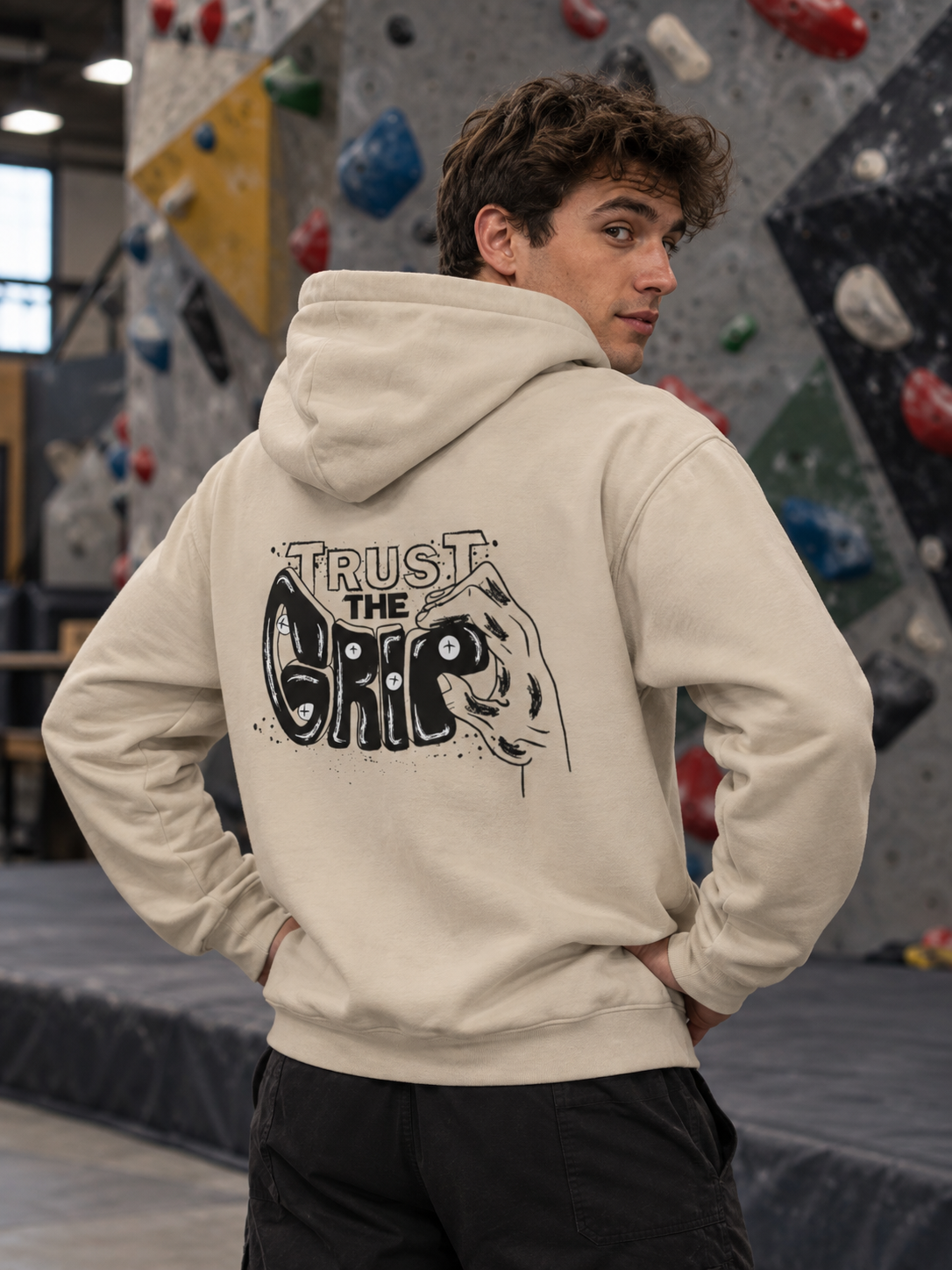 Soospiry Design sudadera unisex escalador trust the grip