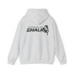 Soospiry Design Hoodie de escalada color ceniza Powered by Chalk para entrenar en el rocódromo