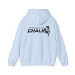 Soospiry Design Sudadera azul claro Powered by Chalk con diseño divertido para escaladores