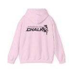 Soospiry design Sudadera rosa claro con capucha y diseño Powered by Chalk para boulder