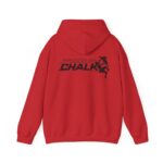 Soospiry Design Hoodie rojo Powered by Chalk, sudadera de escalada cómoda para antes y después de entrenar