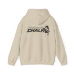 Soospiry Design Hoodie unisex color arena Powered by Chalk con diseño para amantes de la escalada