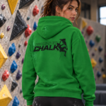 Sudadera Irish Green Powered by Chalk para escalada y entrenamiento