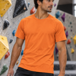 Soospiry Design Camiseta técnica escalada naranja Trust the Grip para escaladores
